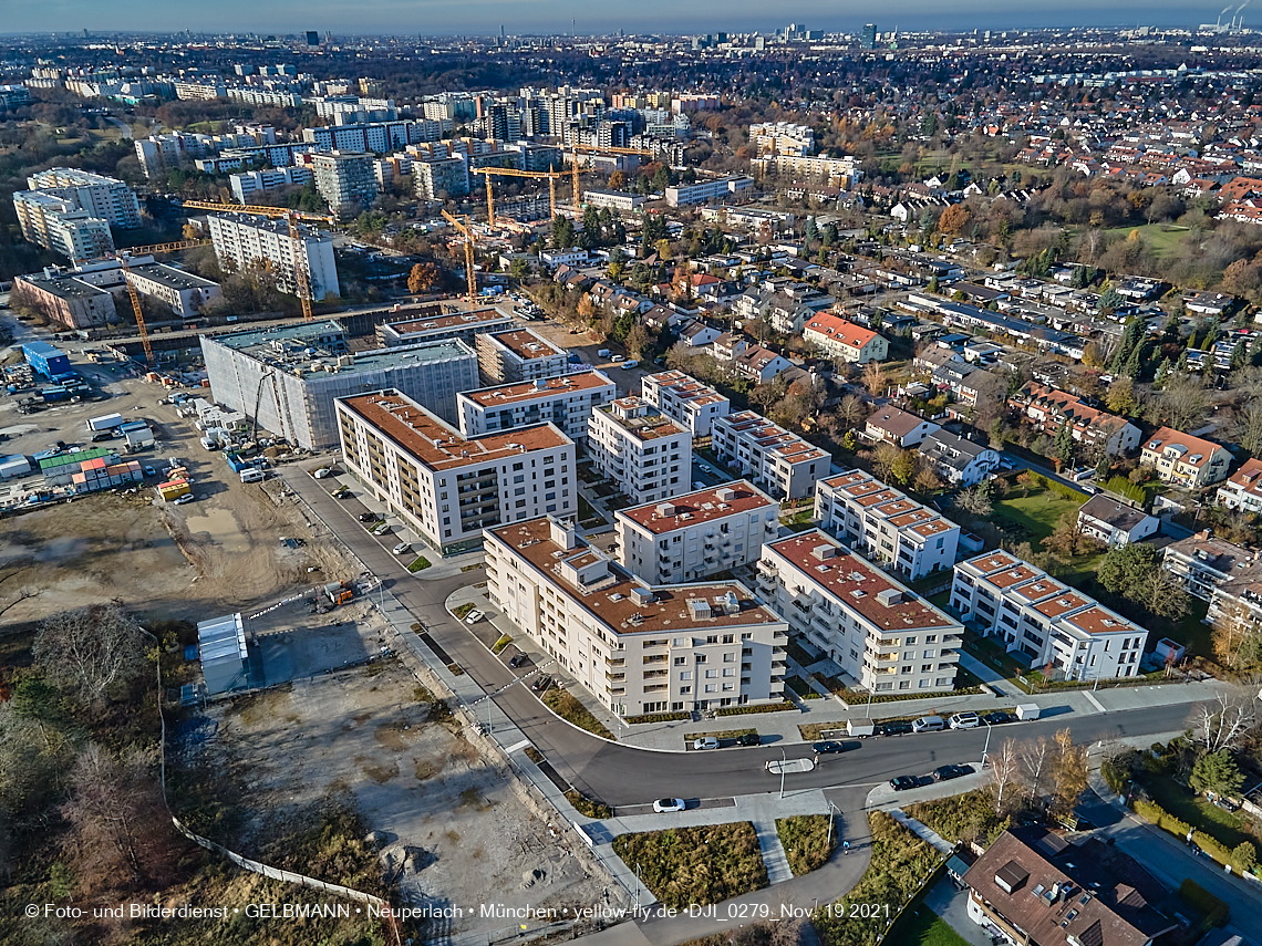 19.11.2021 - Luftbilder von der Baustelle Alexisquartier und Pandion Verde in Neuperlach 19.11.2021 - Luftbilder von der Baustelle Alexisquartier und Pandion Verde in Neuperlach
